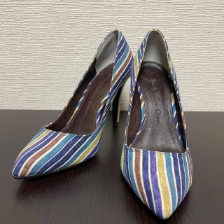 ツルバイマリコオイカワ(TSURU by Mariko Oikawa)のツルバイマリコオイカワ　ストライプ パンプス(ハイヒール/パンプス)