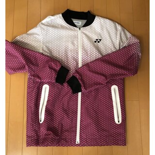 ヨネックス(YONEX)のヨネックス  ジャンパー　ユニＬサイズ　ウィンドブレーカー　紫　黒　白(ウェア)