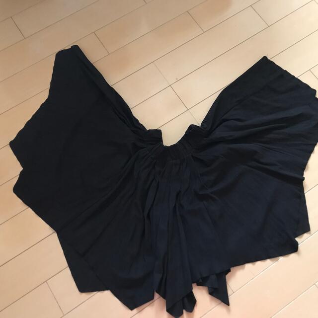 シンメトリースカート　黒　ショート丈　（used) レディースのスカート(ミニスカート)の商品写真