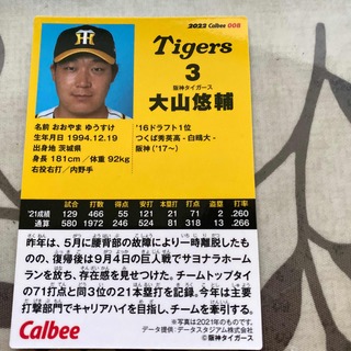 カルビー(カルビー)の大山悠輔プロ野球チップスカード2022(カード)