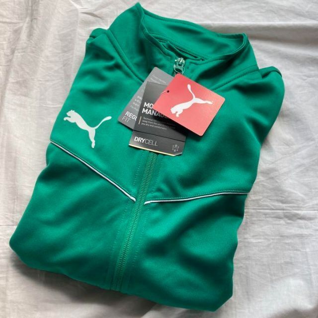 PUMA(プーマ)の3新品 PUMA プーマ フルジップ ジャージ  XL 緑 グリーン スポーツ/アウトドアのサッカー/フットサル(ウェア)の商品写真