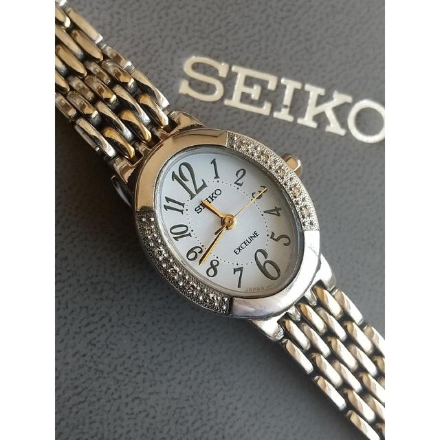 ◆未使用◆SEIKO EXCELINE エクセリーヌ ダイヤ ソーラー( ルキア