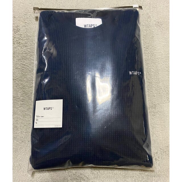 WTAPS WAFFLE LS LOOSE SIGN NAVY M