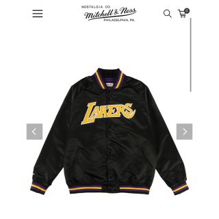 ミッチェルアンドネス(MITCHELL & NESS)のミッチェル &ネス　LOS ANGELES LAKERS SatinJacket(スタジャン)