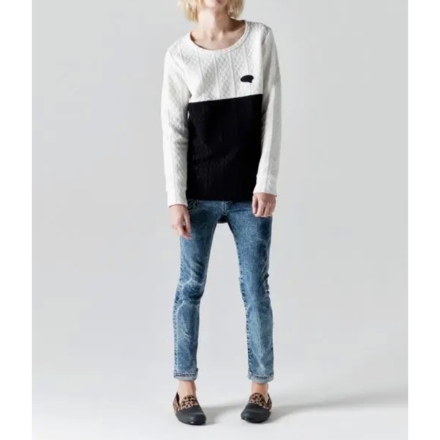 SHAREEF(シャリーフ)のSHAREEF シャリーフ CABLE KNIT 2TONE L/S メンズのトップス(ニット/セーター)の商品写真