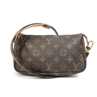 LOUIS VUITTON - ルイヴィトン LOUIS VUITTON ポシェット アクセソワール M51980 モノグラム/肩掛け ストラップ付 ポーチ ショルダーバッグ モノグラムキャンバス ブラウン