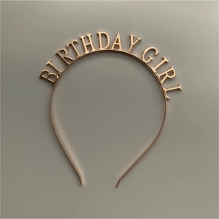 BIRTHDAY GIRL カチューシャ　ヘアバンド　誕生日　飾り　女の子(カチューシャ)