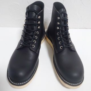 レッドウィング(REDWING)のREDWING レッドウィング プレーントゥ ブラック 27cm 初期縦羽タグ(ブーツ)