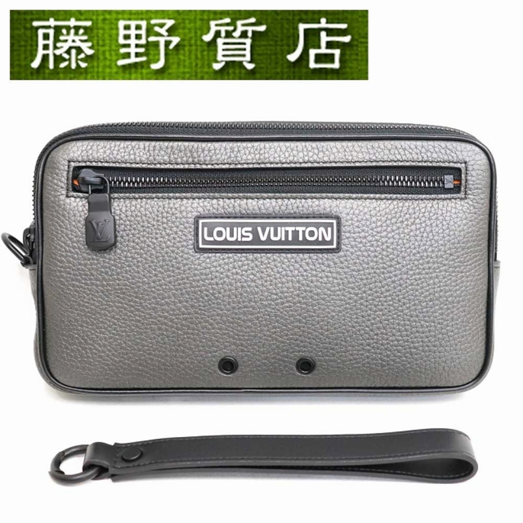 LOUIS VUITTON(ルイヴィトン)の（美品）ルイヴィトン LOUISVUITTON アルファクラッチ　メタリックグレー　オレンジ　B金具　2Way 	Ｍ52771　8083 メンズのバッグ(その他)の商品写真