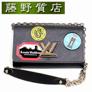 ルイヴィトン(LOUIS VUITTON)のルイヴィトン LOUIS VUITTON チェーンウォレット M62007 ポルトフォイユ ツイスト ワールドツアー ブラック　エピ 8243(ショルダーバッグ)