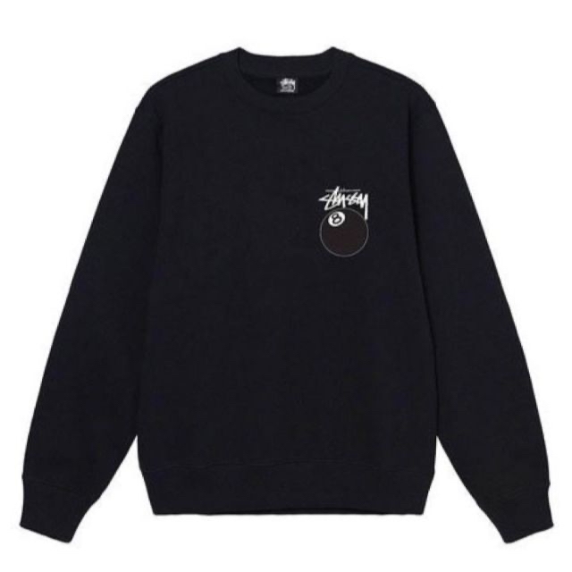 新品】stussy スウェットトレーナー サイズL ブラック 8ボール - www