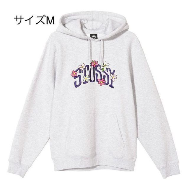 パーカー【新品】stussy スウェットパーカー　サイズM グレー