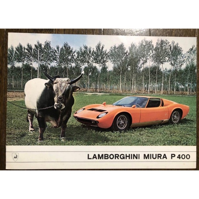 Lamborghini(ランボルギーニ)の本物 純正 当時物！オリジナル ランボルギーニ ミウラ P400 販売カタログ  自動車/バイクの自動車(カタログ/マニュアル)の商品写真