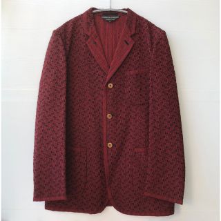 コムデギャルソンオムプリュス(COMME des GARCONS HOMME PLUS)の02AW コムデギャルソンオムプリュス ジャガードジャケット レッド(テーラードジャケット)