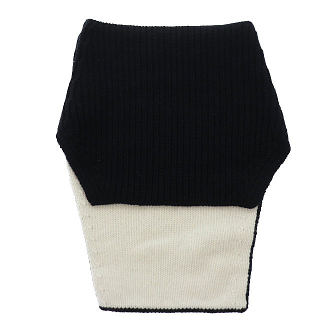 プラダ PRADA 20AW ロゴ ウール カシミヤ ネックウォーマー 黒