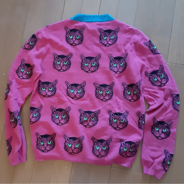 GUCCI レディース セーター ピンク cat柄 ラメ