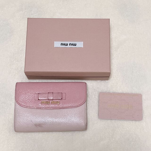 miumiu - ♥︎miumiu♥︎ 二つ折り財布 ミディアムウォレット リボン