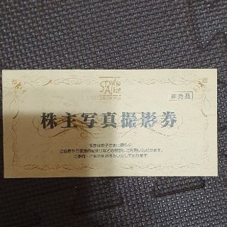 スタジオアリス　株主写真撮影券　株主優待1枚(その他)