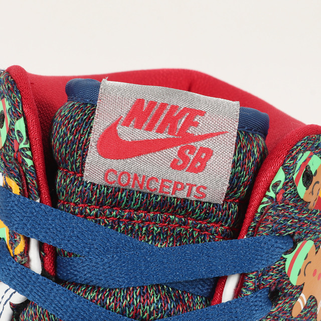 NIKE ナイキ CONCEPTS SB DUNK HIGH TRD QS UGLY CHRISTMAS SWEATER (881758-446) コンセプツ ダンク ハイ アグリー クリスマス セーター ブルーリボン アトムレッド サイズ：US10 28.0cm スニーカー コラボ【メンズ】【美品】 3