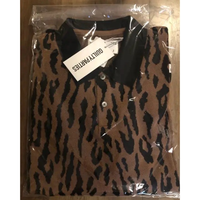 ワコマリア LEOPARD KNIT JACQUARD POLO SHIRT