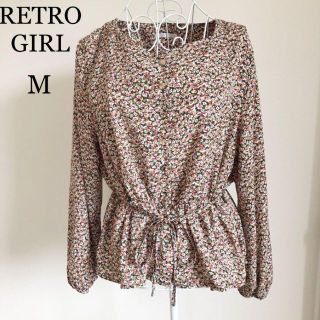 レトロガール(RETRO GIRL)のRETRO GIRL 花柄ウエストリボンブラウス(シャツ/ブラウス(長袖/七分))