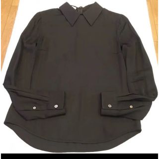 アクネ(ACNE)のAcneシルクブラウス 黒 34(シャツ/ブラウス(長袖/七分))