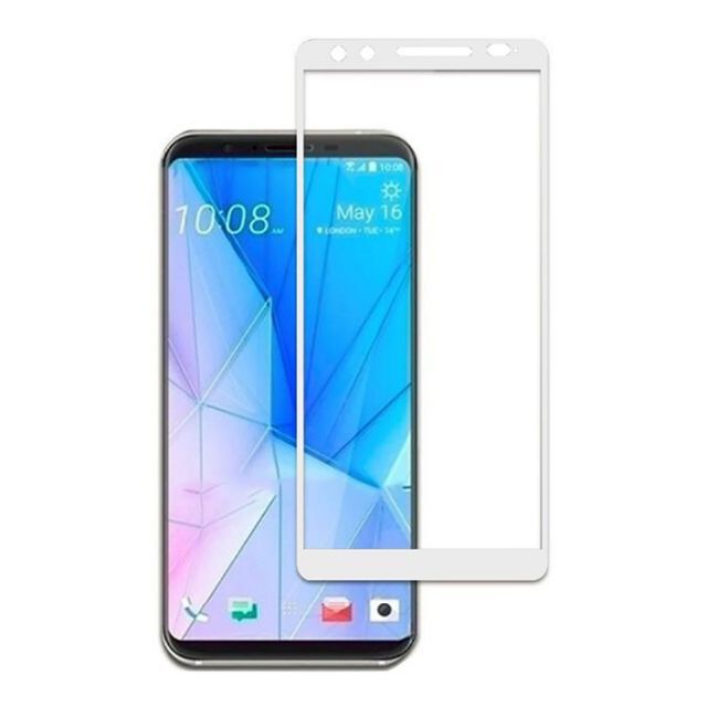 HTC U12+ U12 Plus 枠白 ガラス保護フィルム K525 スマホ/家電/カメラのスマホアクセサリー(保護フィルム)の商品写真