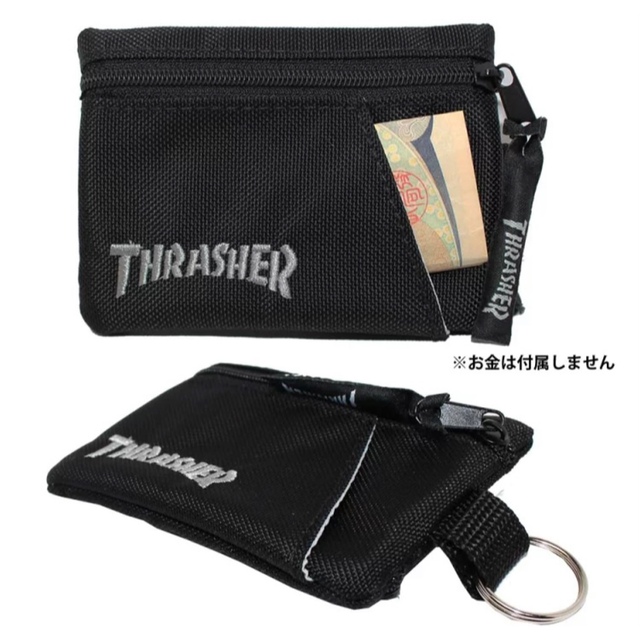 THRASHER(スラッシャー)のスラッシャー　THRASHER カードコインケース　バーガンディです。 メンズのファッション小物(コインケース/小銭入れ)の商品写真