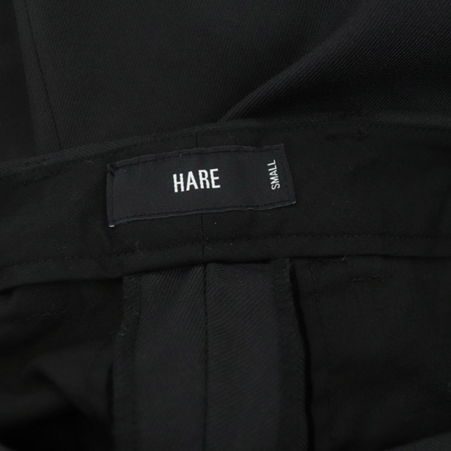 HARE(ハレ)のハレ HARE ワイドフレアパンツ スラックス タック S 黒 ブラック レディースのパンツ(その他)の商品写真