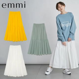 エミ(emmi)の【大幅値下げ中‼️】ボリュームティアードスカート(ロングスカート)