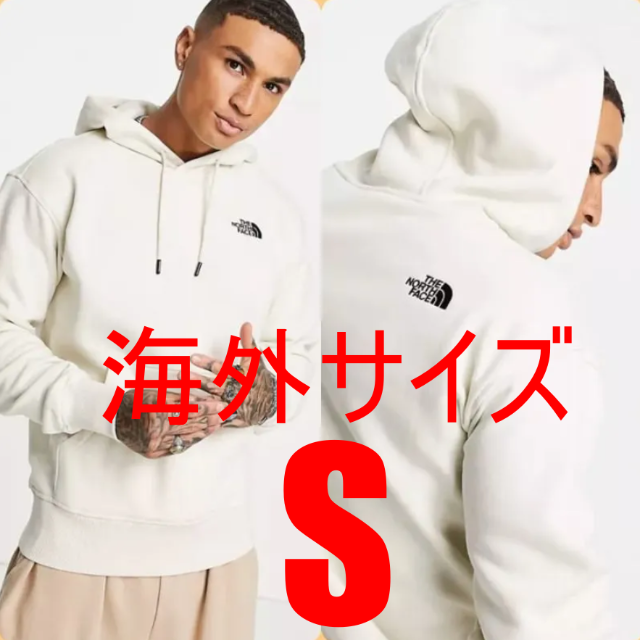 【The North Face】 エッセンシャルクリーム色メンズパーカー