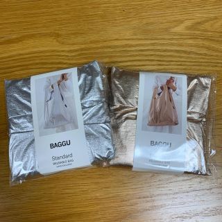 バグゥ(BAGGU)のBAGGU／バグゥ　STANDARD メタリック　シルバー＆ピンクゴールド(エコバッグ)