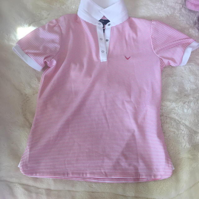Callaway Golf(キャロウェイゴルフ)のピンクゴルフウェア（キャロウェイ） レディースのトップス(Tシャツ(半袖/袖なし))の商品写真