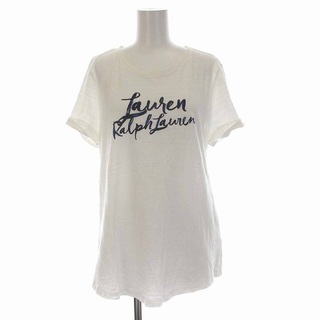 ローレンラルフローレン Tシャツ カットソー 半袖 刺繍 プリント M 白 紺