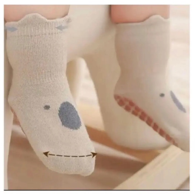 ENDO SOCKS しっかり滑り止め付きの動物顔可愛い赤ちゃん 子供靴下の