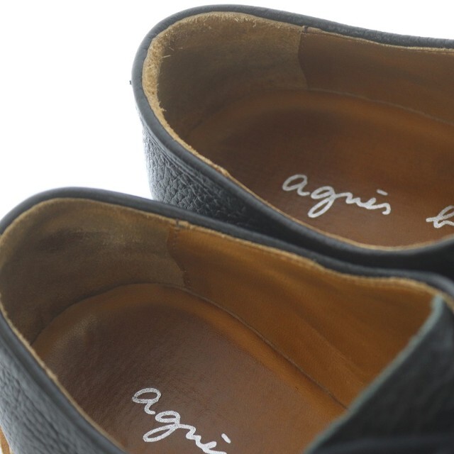 agnes b.(アニエスベー)のアニエスベー レースアップシューズ スニーカー 革靴 レザー 24.5 黒 レディースの靴/シューズ(スニーカー)の商品写真