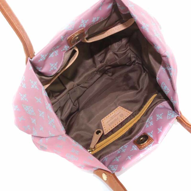 Russet(ラシット)のRUSSET ハンドバッグ トートバッグ ミニ ナイロン レザー ピンク レディースのバッグ(ハンドバッグ)の商品写真