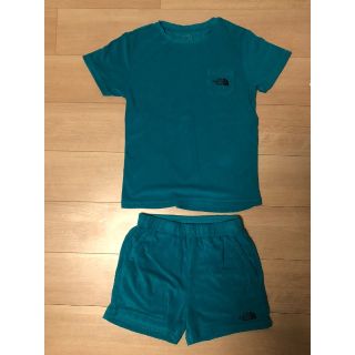 ザノースフェイス(THE NORTH FACE)の【Rk様 専用】ザ・ノースフェイス　パイル　セットアップ　150cm グリーン(Tシャツ/カットソー)