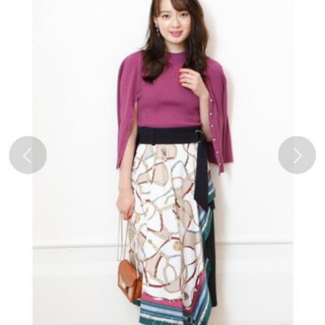 JUSGLITTY(ジャスグリッティー)のジャスグリッティー スカーフプリントスカート レディースのスカート(ひざ丈スカート)の商品写真