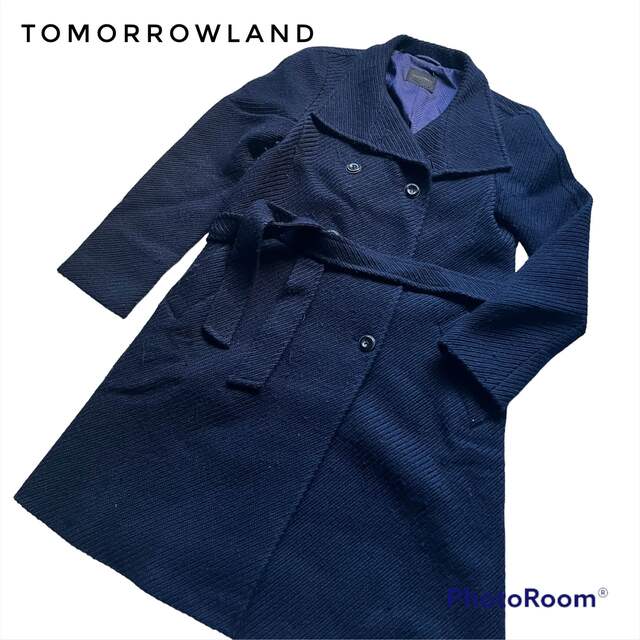 TOMORROWLAND(トゥモローランド)のTOMORROWLAND（トゥモローランド）　ウールトレンチコート　ロングコート レディースのジャケット/アウター(トレンチコート)の商品写真