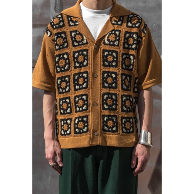 BATONER(バトナー)のRICE NINE TEN CROCHET HAND KNITTED SHIRT メンズのトップス(ニット/セーター)の商品写真