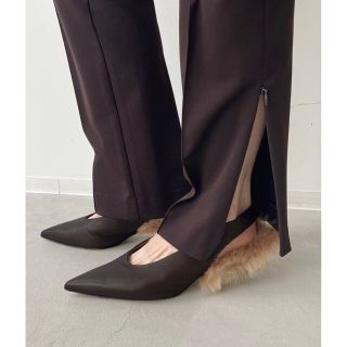 アパルトモンドゥーズィエムクラス(L'Appartement DEUXIEME CLASSE)の【BRENTA/ブレンタ】Back Strap Mule with Fur 38(ミュール)