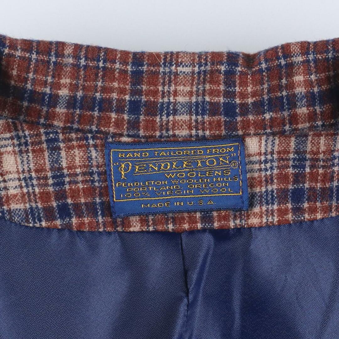 PENDLETON(ペンドルトン)の古着 ペンドルトン PENDLETON チェック柄 ウール テーラードジャケット USA製 レディースM /eaa292587 レディースのジャケット/アウター(テーラードジャケット)の商品写真