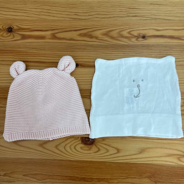 babyGAP(ベビーギャップ)のベビーギャップ くま耳 帽子 2個セット　70cm 6-12m キッズ/ベビー/マタニティのこども用ファッション小物(帽子)の商品写真