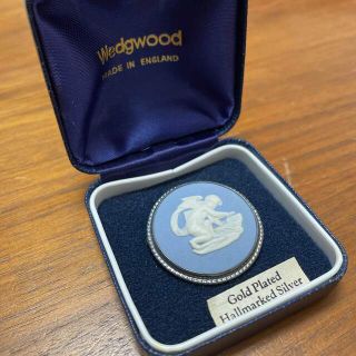 ウェッジウッド(WEDGWOOD)のウェッジウッド ジャスパー エンジェルブローチ（ペールブルー）未使用品　ブローチ(ブローチ/コサージュ)