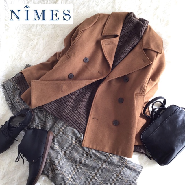 NIMES(ニーム)の【used】ニーム nimes ピーコート キャメル レディースのジャケット/アウター(ピーコート)の商品写真