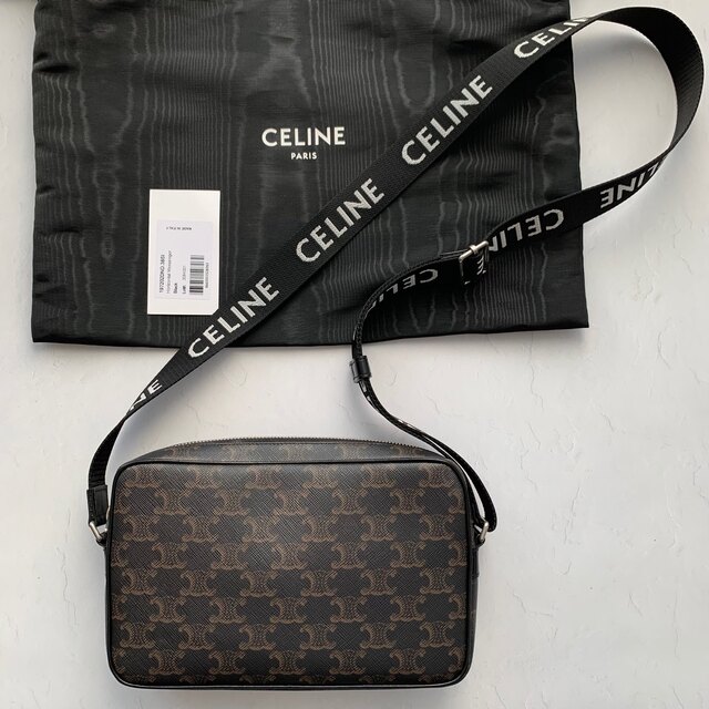 celine - 【美品】セリーヌ CELINEミディアム トリオンフキャンバス 激安限定 CELINE セリーヌ ミディアム メッセンジャーバッグ トリオンフ キャンバス メッセンジャーバッグ