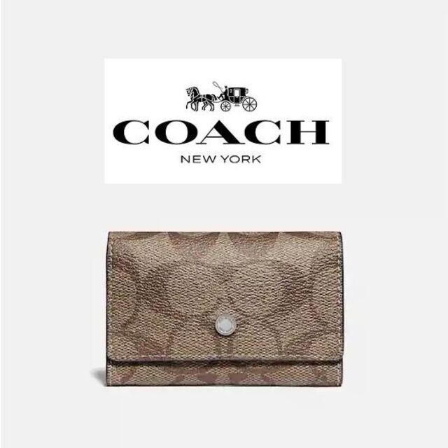 COACH(コーチ)のコーチ 5リング キーホルダー シグネチャー キャンバス COACH キーケース メンズのファッション小物(キーケース)の商品写真