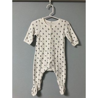 プチバトー(PETIT BATEAU)のプチバトー　あったかいロンパースと緑ロンパース(ロンパース)