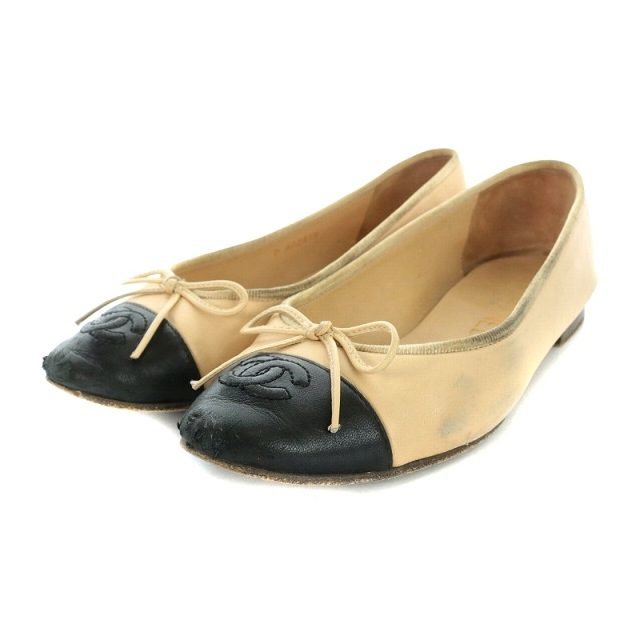 爆買い! CHANEL シャネル フラット ローファーバレエ 35.5 351/2 美品